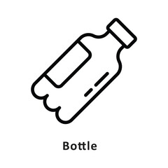 Bottle Vector Outline Icon. Eps 10 File