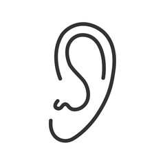 Ear body part icon isolated vector illustration.