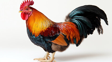 Fototapeta premium A chicken with brown and golden feathers