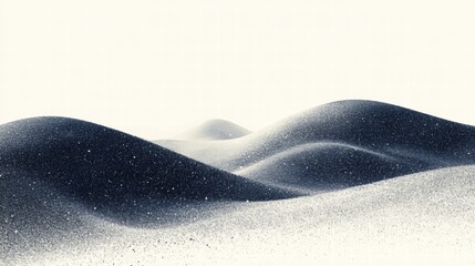 Abstract Snowy Hillscape