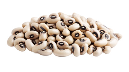 Black-eyed peas on a white background. isolated background.
