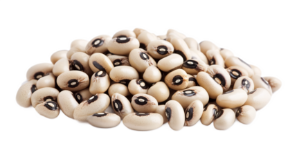 Black-eyed peas on a white background. isolated background.