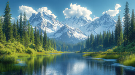 Majestic Mountain Range