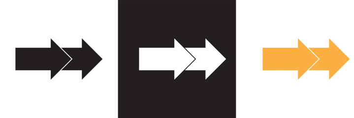 Fast forward icon. Vector illustration. isolated on white and black background. EPS 10