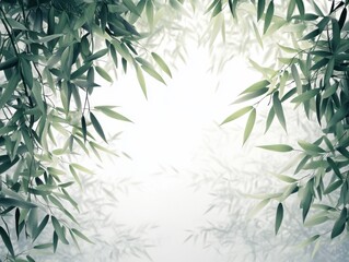 Graceful swaying of lush bamboo trees a tranquil forest ecosystem nature perspective