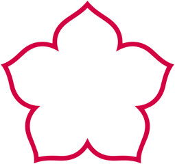 Sakura shape line icon