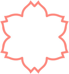 Sakura shape line icon