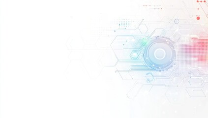 Obraz premium Abstract Technology Background with Hexagons and Circuitry