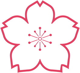 Sakura Cherry Blossom line icon
