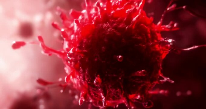 February Cancer Prevention Month. Tumor microenvironment concept with cancer cells, T-Cells, nanoparticles, cancer associated fibroblast layer of tumor microenvironment normal cells, molecules