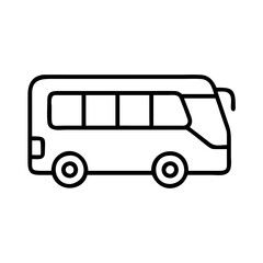 tour bus icon, world tourism day line art, tourism icon - simple black line art icon of tour bus, for world tourism daycelebrations. tourism vector art.