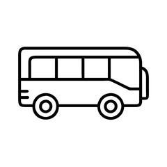 tour bus icon, world tourism day line art, tourism icon - simple black line art icon of tour bus, for world tourism daycelebrations. tourism vector art.