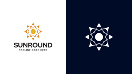 Sun Logo Design Vector Template
