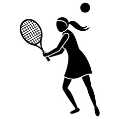 tennis player with racket