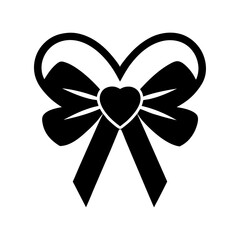 Love bow with ribbon