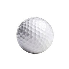 Golf ball isolated on white, classic sports equipment, perfect for design. PNG