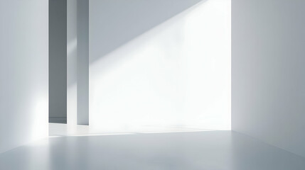 White Minimalist 3D Room Illustration