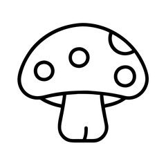 mushroom icon icon, vegetarian day line art, vegetarian icon - simple black line art icon of mushroom icon, or vegetarian day celebrations. vegetarian day vector art.