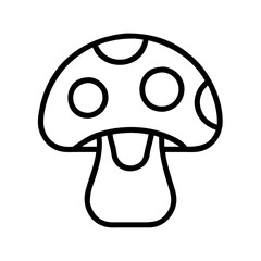 mushroom icon icon, vegetarian day line art, vegetarian icon - simple black line art icon of mushroom icon, or vegetarian day celebrations. vegetarian day vector art.