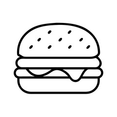 veggie burger icon, vegetarian day line art, vegetarian icon - simple black line art icon of veggie burger, or vegetarian day celebrations. vegetarian day vector art.