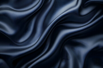 Fototapeta premium Dark Blue Satin Drape 3D Illustration