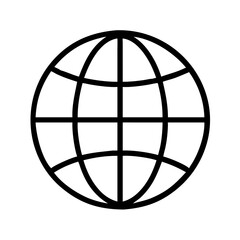 Obraz premium globe icon, teachers’ day line art, teachers day icon - simple black line art icon of globe, for teachers’ day celebrations. teachers day vector art.