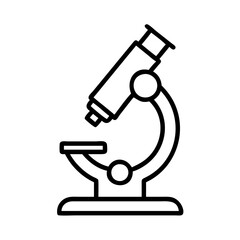 microscope for science teacher icon, teachers’ day line art, teachers day icon - simple black line art icon of microscope for science teacher, for teachers’ day celebrations. teachers day vector art.