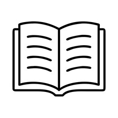 open book icon, teachers’ day line art, teachers day icon - simple black line art icon of open book, for teachers’ day celebrations. teachers day vector art.