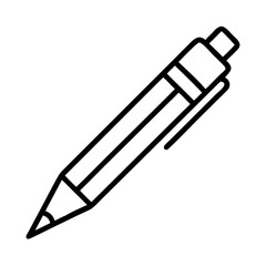 Fototapeta premium red pen for grading icon, teachers’ day line art, teachers day icon - simple black line art icon of red pen for grading, for teachers’ day celebrations. teachers day vector art.
