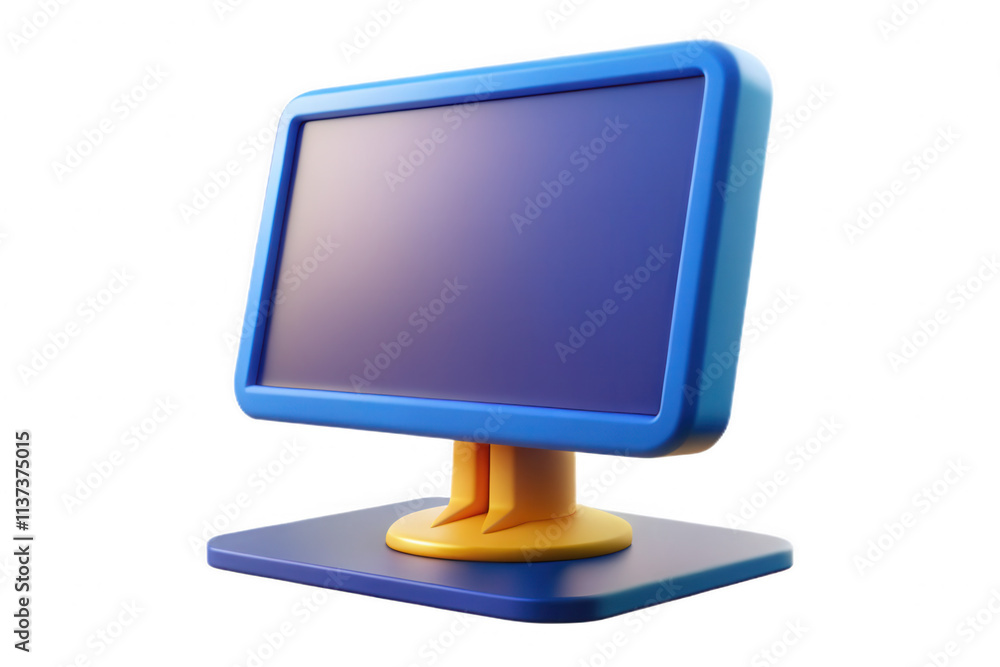 Aufkleber Modern computer monitor showcasing sleek design and vibrant colors in a minimalist workspace setting