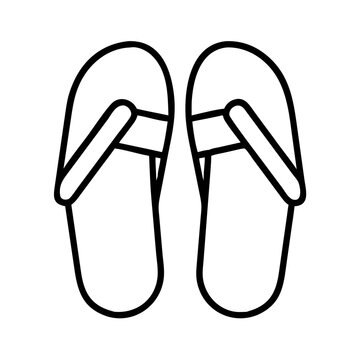 black outline sandals pair clip art preview