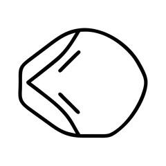 black stone icon, hajj line art, hajj icon - simple black line art icon of black stone, symbolizing Hajj celebrations. Hajj vector art.