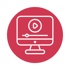 LED vector Circle Outline Icon. Eps 10 File