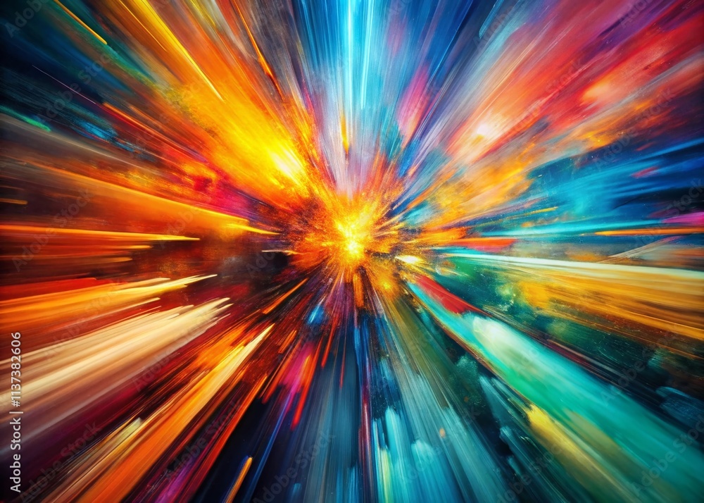 Poster abstract grunge texture motion graphic background - dynamic and colorful panoramic photography for c