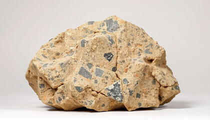 Obraz premium PNG ULTRA HD 8K Rhyolite Rock – Igneous Stone with Fine-Grained Texture, Unique Patterns, and Earthy Colors, Isolated on Neutral Background, Ideal for Geology, Design, or Construction