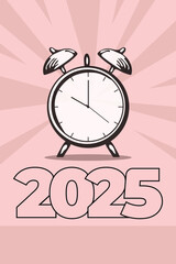 New year 2025 background template design