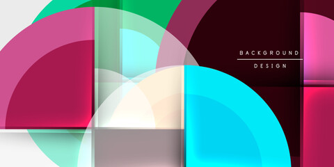 Techno circles and semi circles. Vector Illustration For Wallpaper, Banner, Background, Card, Book Illustration, landing page