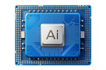 chip on white background