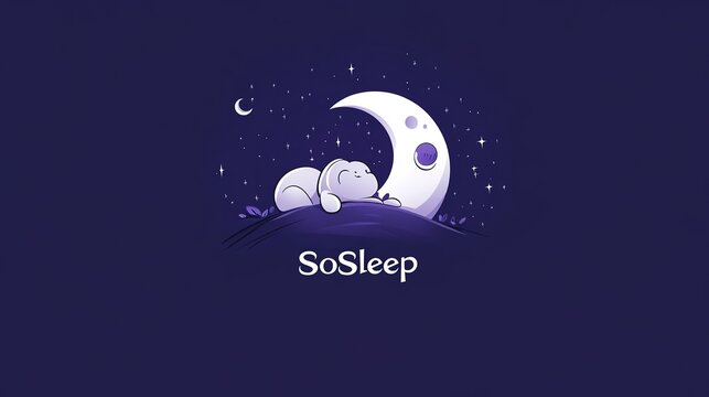 Logo name "SoSleep" people sleepy and moon mix togather art logo minimal flat design --ar 16:9 --style raw --stylize 50 --v 6.1 Job ID: 99cf9bdf-64a4-49eb-8ae7-d5d1fd8b1cf6