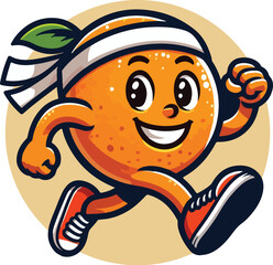Running Orange Orchard Logo Design
