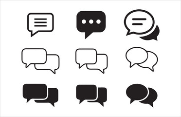 message icon or logo isolated sign symbol.Comment icon speech bubble symbol. Speech bubble collection. vector illustration eps 10