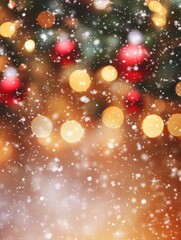 Blurred. Abstract festive Christmas background. Winter holiday texture. snowfall. Falling snow.