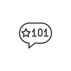 Review Count line icon