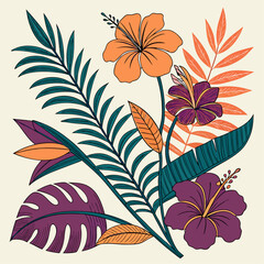 A tropical flower illustration