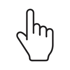 hand cursor vector line icon