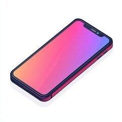 Design of mobile phone icon logo illustration isolated on white background