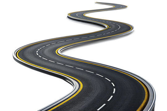 winding road on the road