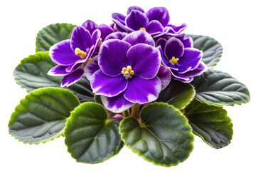 violet flower isolated on white background