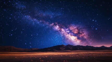 Milky Way over a Desert Landscape