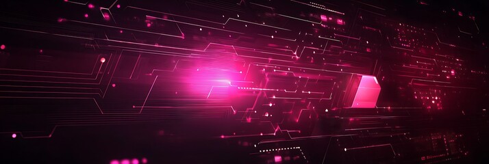 Fototapeta premium Abstract Futuristic Technology Background Pink Circuit Board Design for Modern Tech Presentations,Websites,and Digital Art Projects